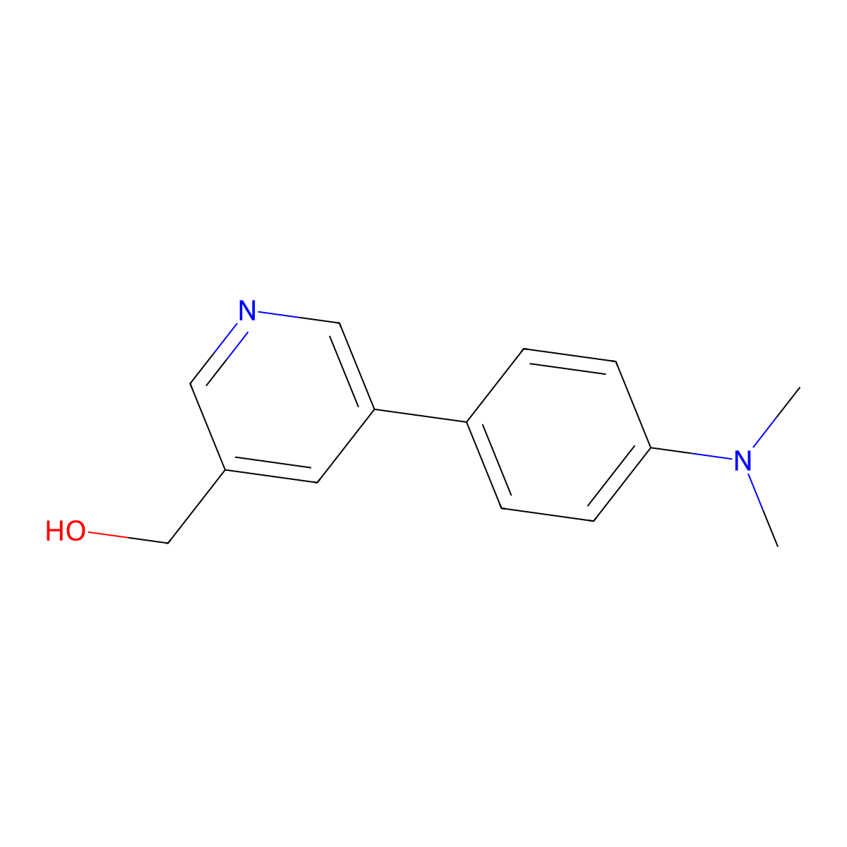 5-[4-(Dimethylamino)phenyl]-3-pyridinemethanol molecular structure, CAS 1198794-34-1