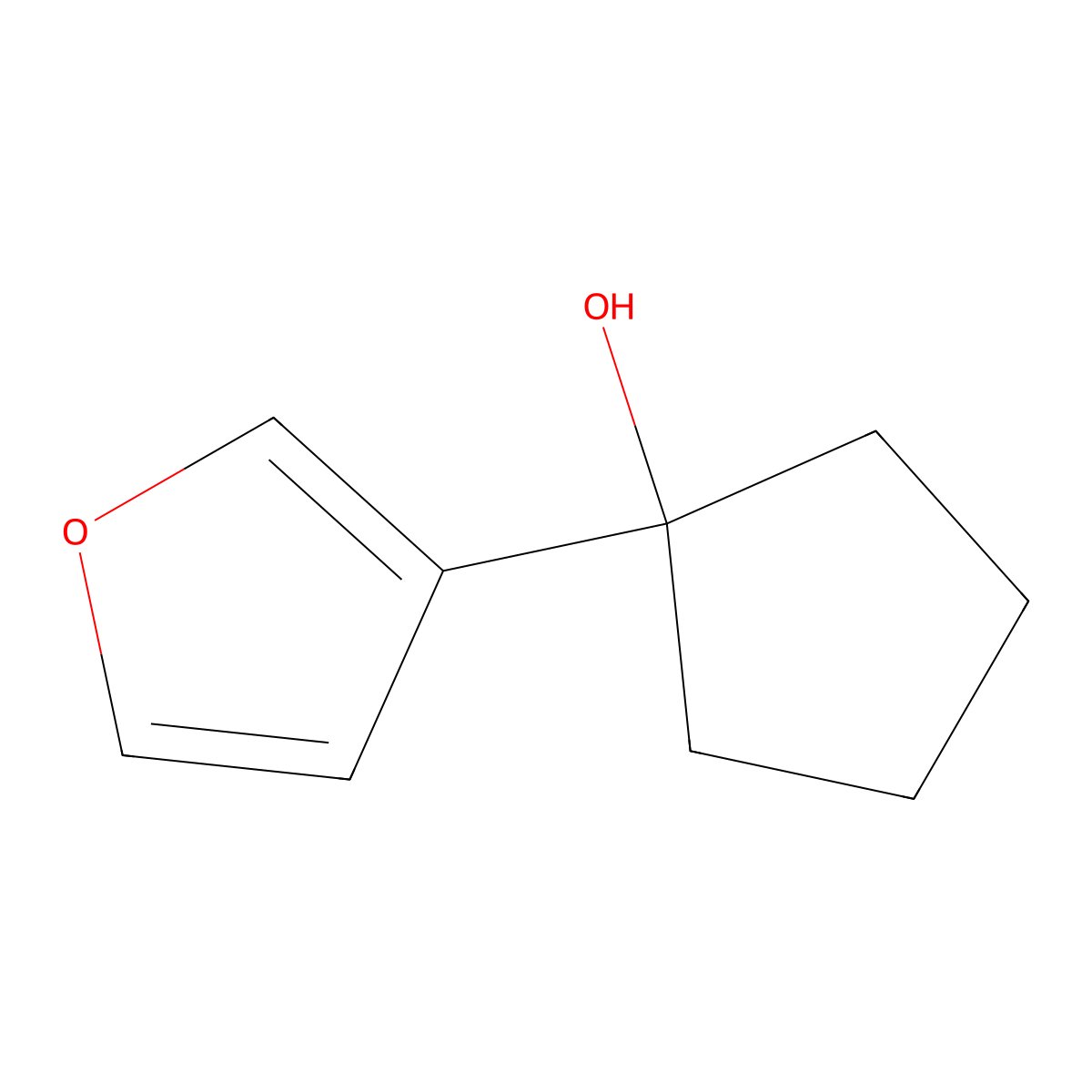 1-(Furan-3-yl)cyclopentanol molecular structure, CAS 119884-02-5