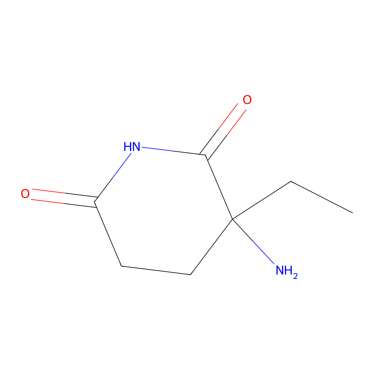 3-Amino-3-ethylpiperidine-2,6-dione molecular structure, CAS 1198842-37-3