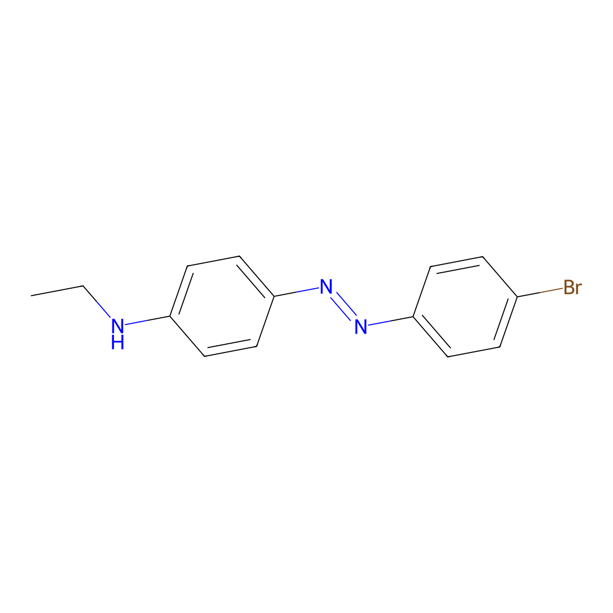 Benzenamine, 4-[(4-bromophenyl)azo]-N-ethyl- molecular structure, CAS 119888-50-5
