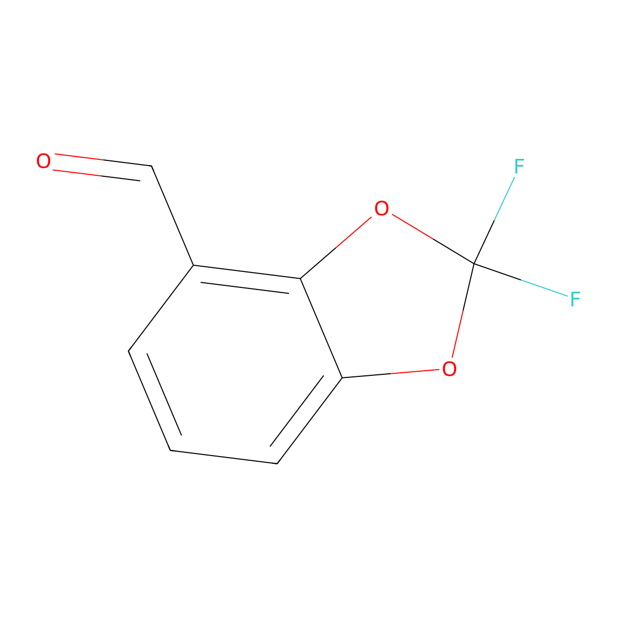 2,2-Difluoro-benzo(1,3)dioxole-4-carbaldehyde molecular structure, CAS 119895-68-0
