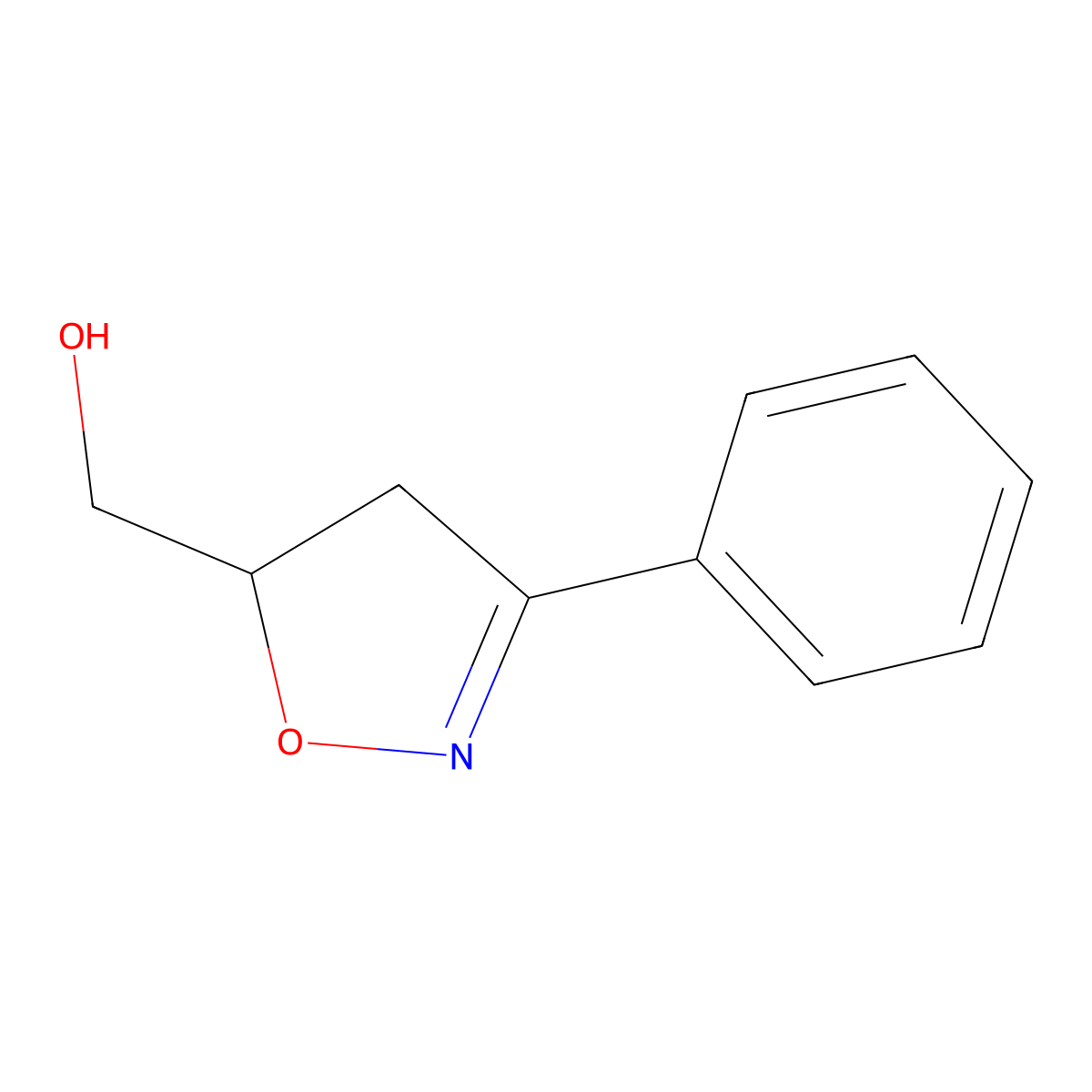 [(5R)-3-phenyl-4,5-dihydro-1,2-oxazol-5-yl]methanol molecular structure, CAS 119897-89-1