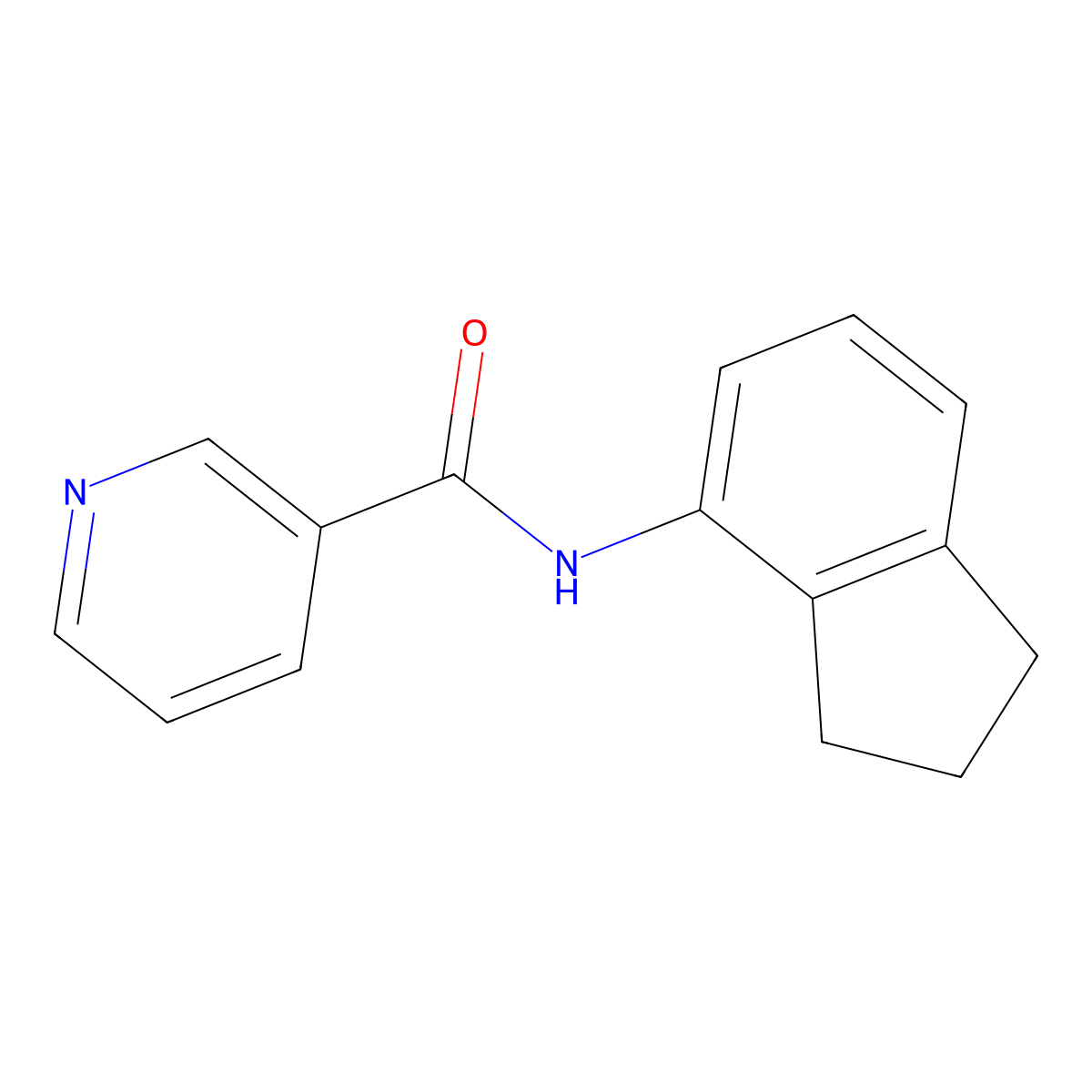 N-(2,3-Dihydro-1H-inden-4-yl)-3-pyridinecarboxamide molecular structure, CAS 119899-28-4