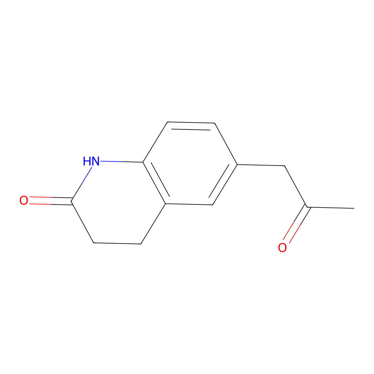 6-(2-Oxopropyl)-3,4-dihydroquinolin-2(1H)-one molecular structure, CAS 119899-34-2