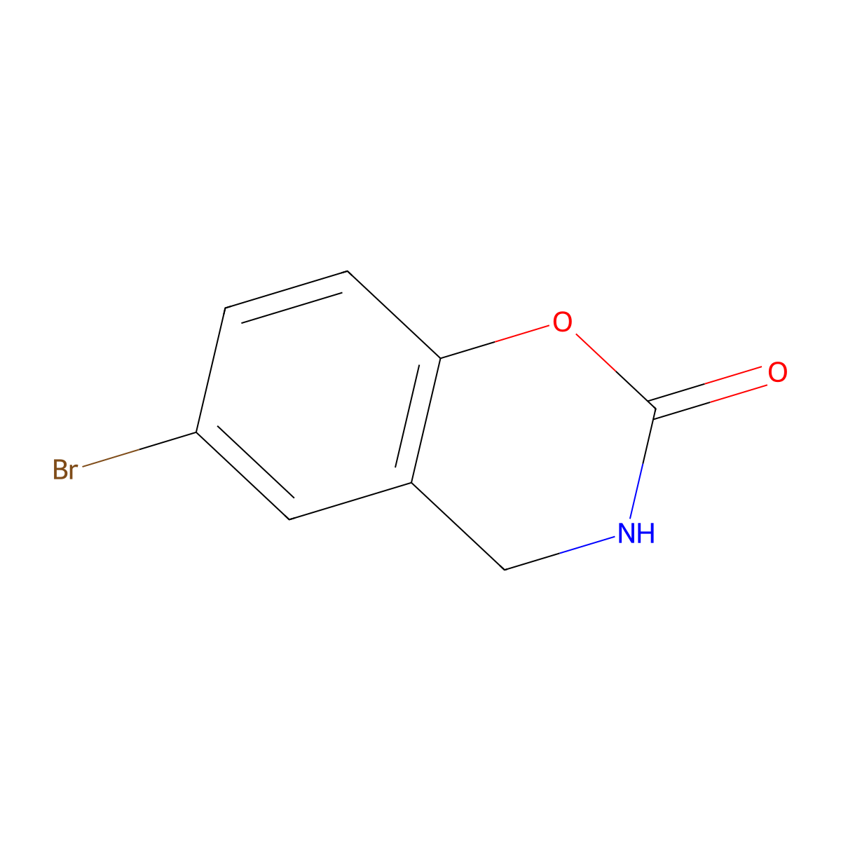 6-Bromo-3,4-dihydro-2H-1,3-benzoxazin-2-one molecular structure, CAS 1199-04-8