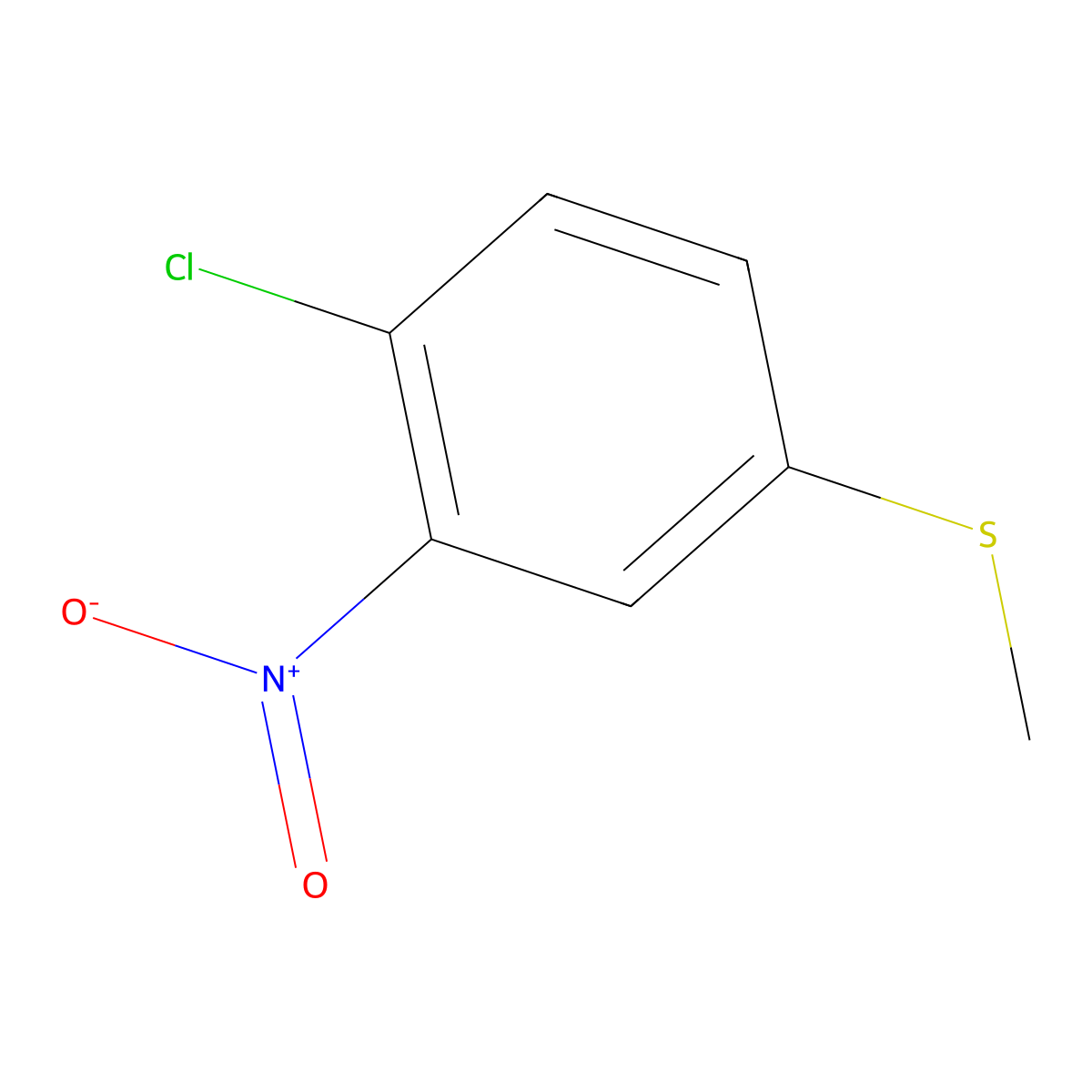 1-Chloro-4-(methylthio)-2-nitrobenzene molecular structure, CAS 1199-36-6