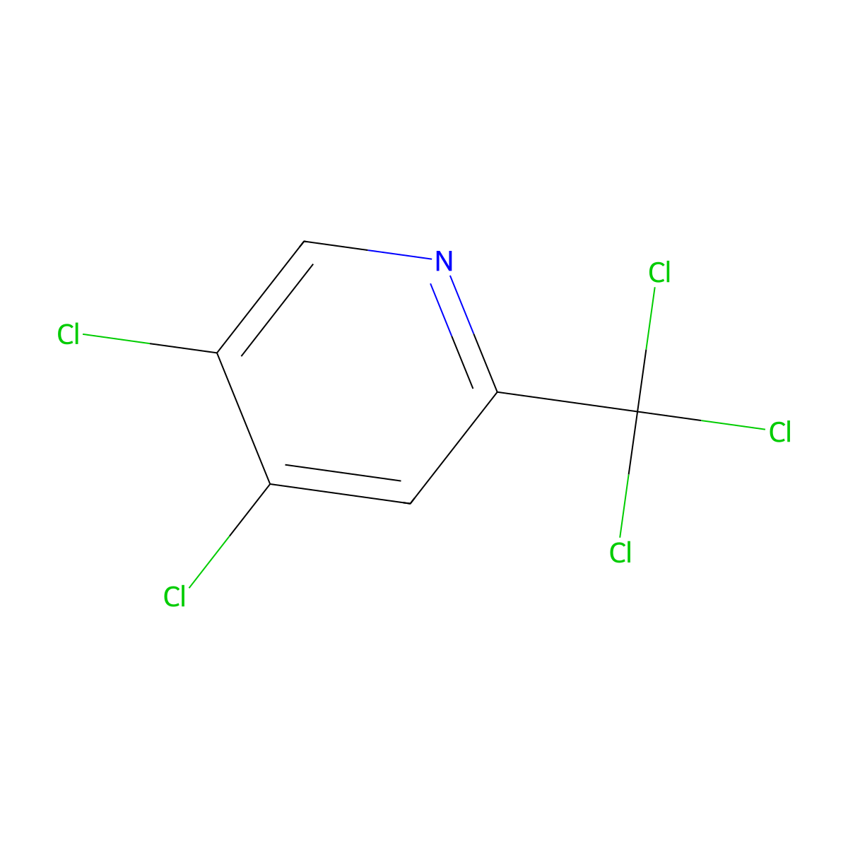 4,5-Dichloro-2-(trichloromethyl)pyridine molecular structure, CAS 1199-48-0