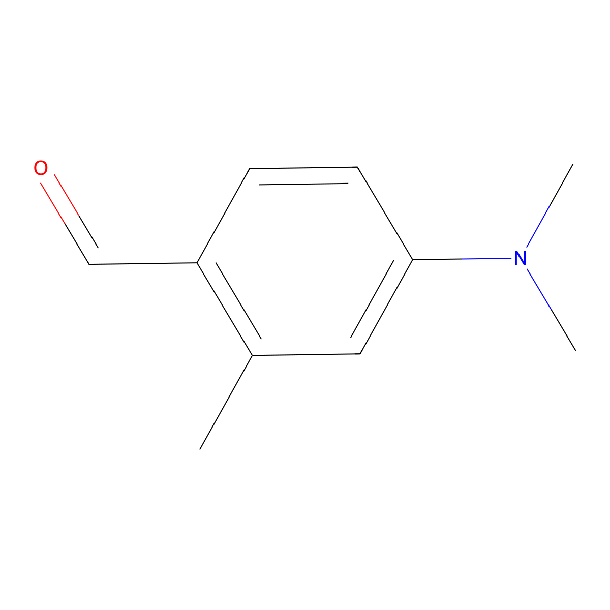 4-Dimethylamino-o-tolualdehyde molecular structure, CAS 1199-59-3