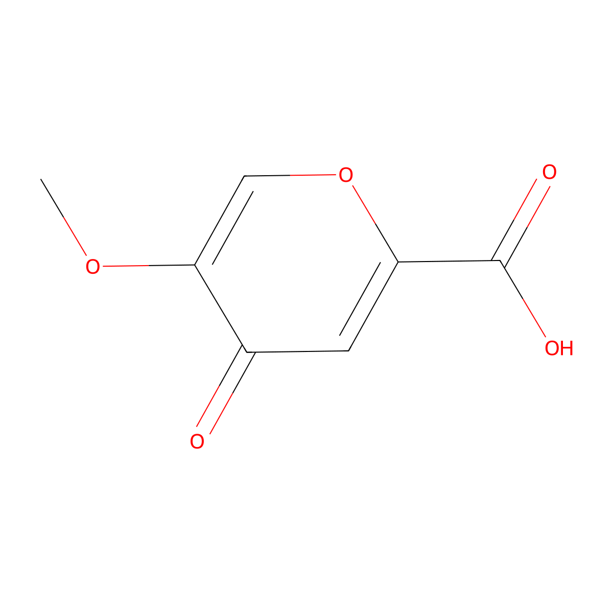 5-Methoxy-4-oxo-4H-pyran-2-carboxylic acid molecular structure, CAS 1199-60-6