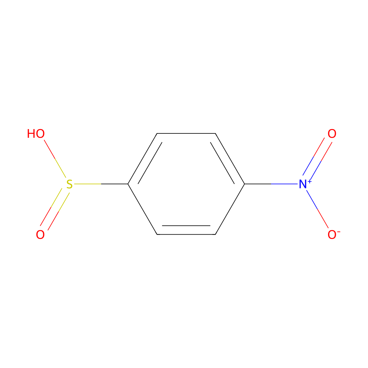 4-nitrobenzenesulfinic Acid molecular structure, CAS 1199-67-3