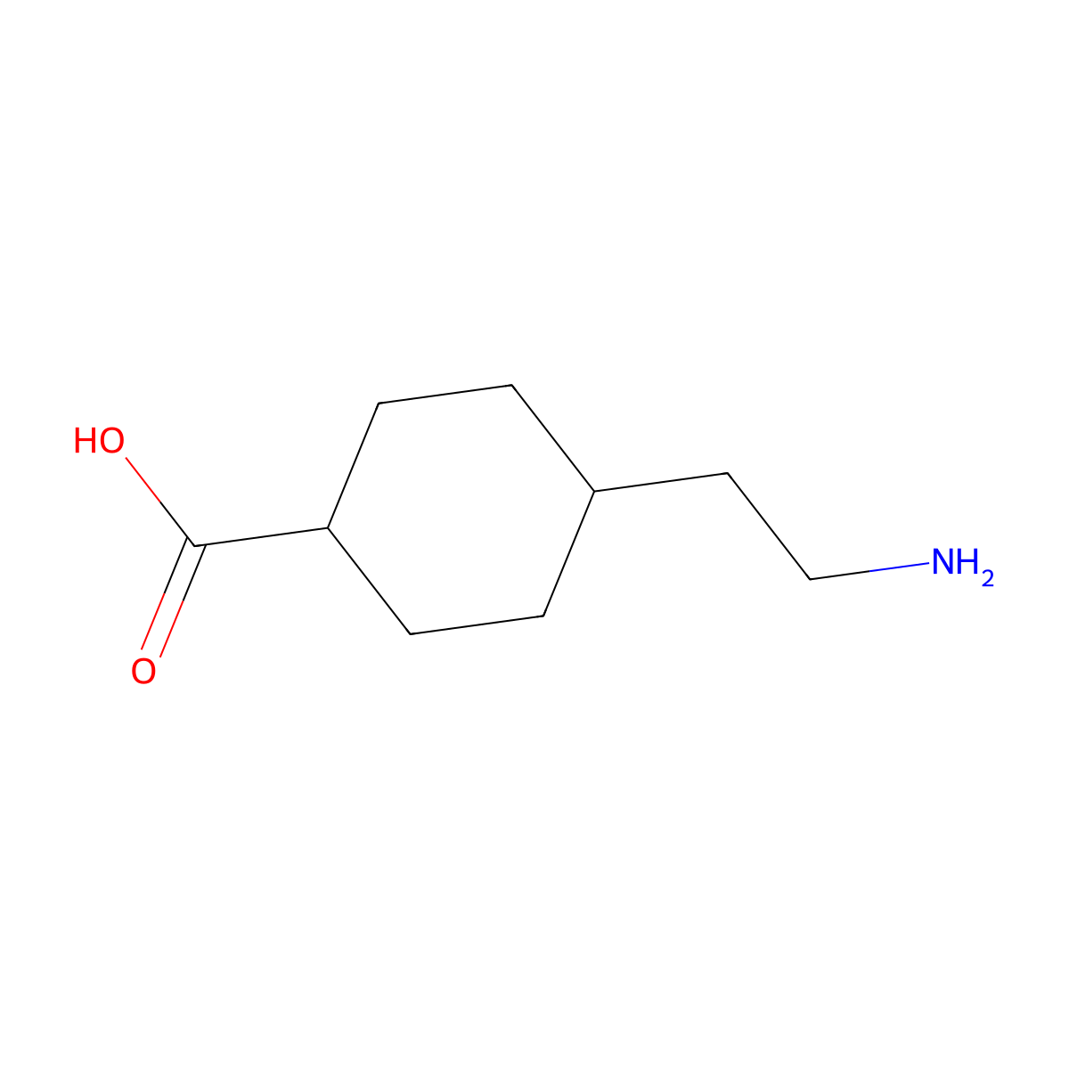 4-(2-Aminoethyl)cyclohexane-1-carboxylic acid molecular structure, CAS 1199-68-4