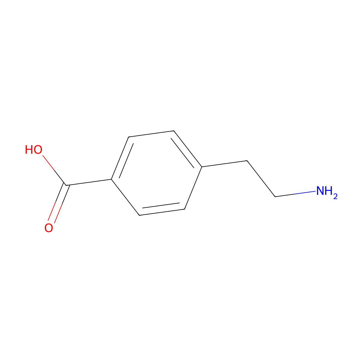 4-(2-Aminoethyl)benzoic acid molecular structure, CAS 1199-69-5