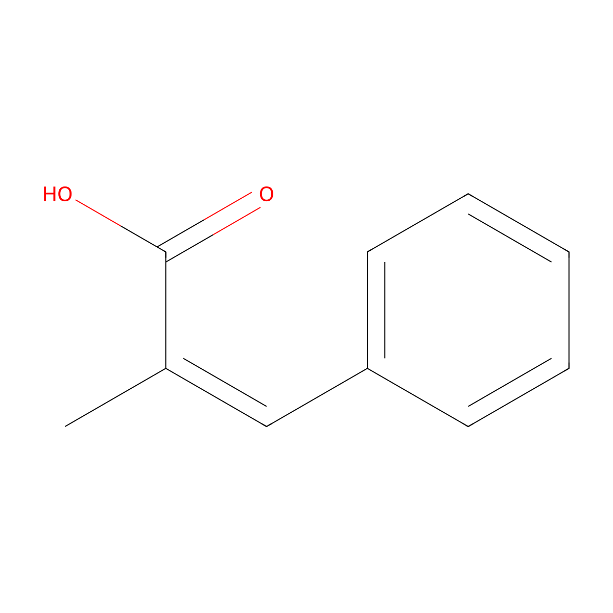 alpha-Methylcinnamic acid molecular structure, CAS 1199-77-5