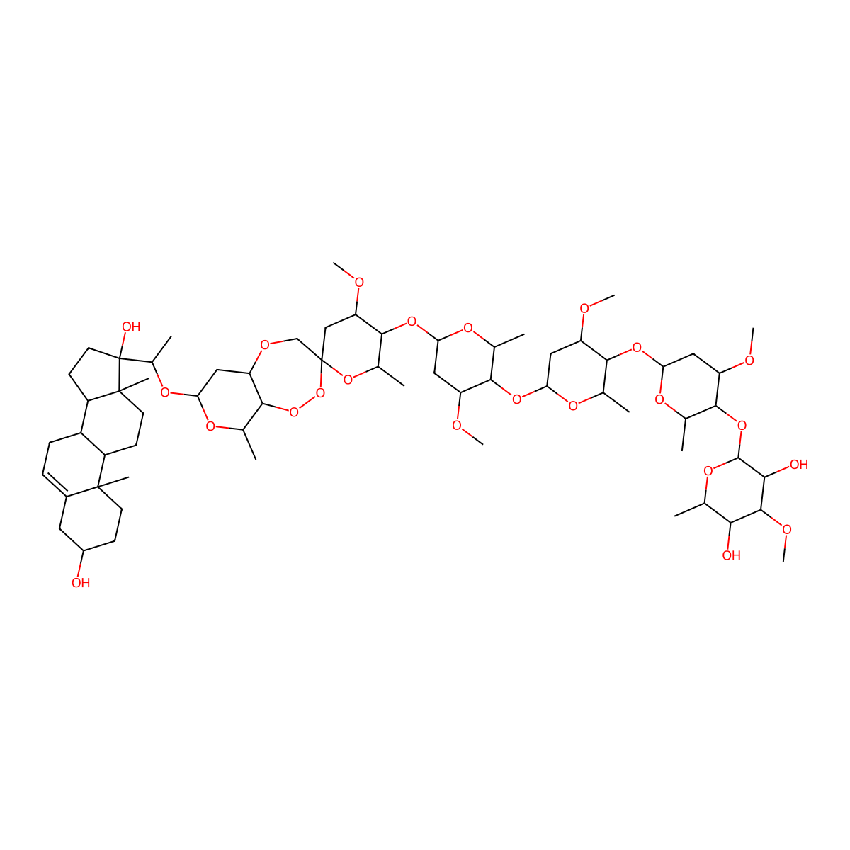 Periplocoside F molecular structure, CAS 119902-17-9