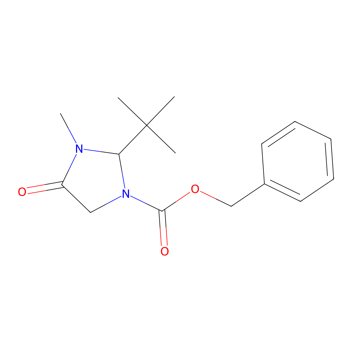 (R)-1-Z-2-tert-butyl-3-methyl-4-imidazolidinone molecular structure, CAS 119906-46-6