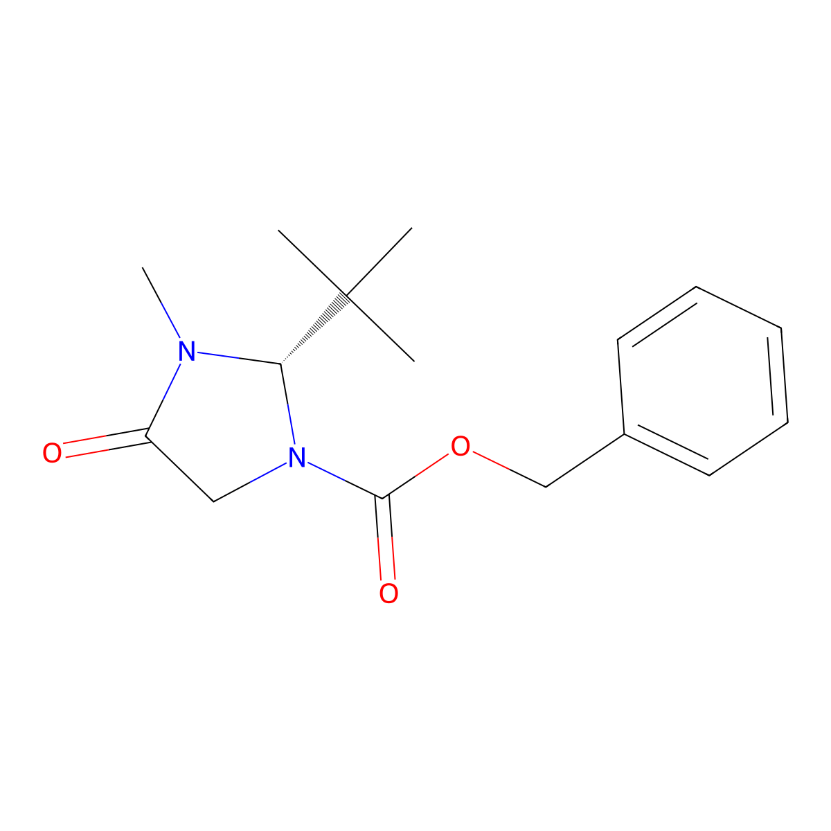 (S)-1-Z-2-tert-Butyl-3-methyl-4-imidazolidinone molecular structure, CAS 119906-49-9