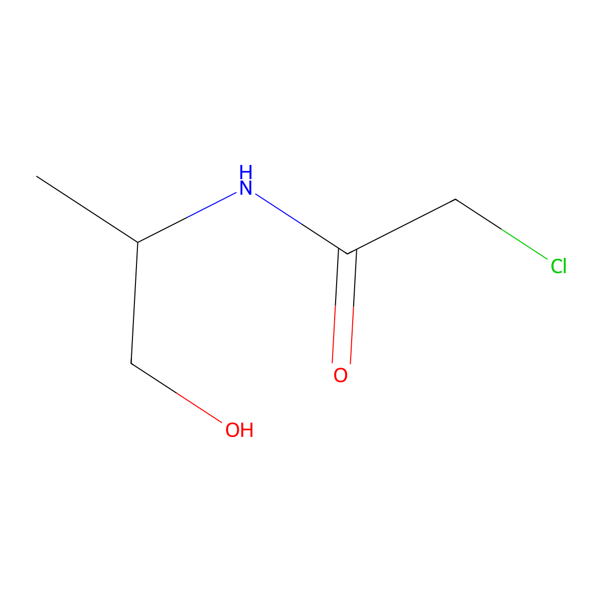 2-chloro-N-(1-hydroxypropan-2-yl)acetamide molecular structure, CAS 119907-19-6