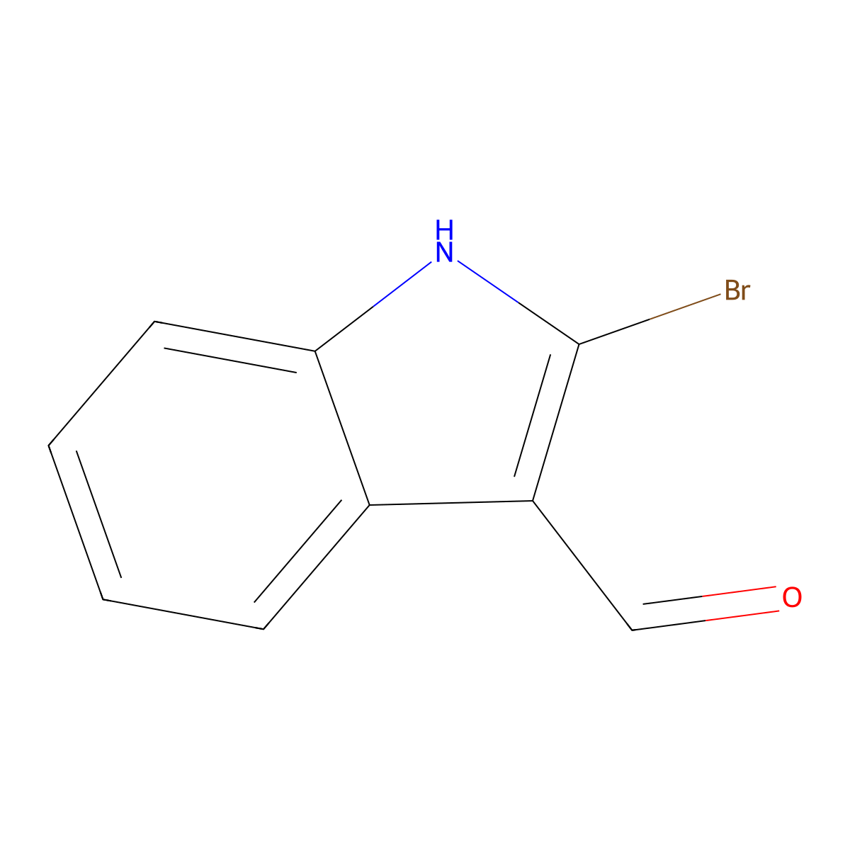 2-Bromo-1H-indole-3-carboxaldehyde molecular structure, CAS 119910-45-1