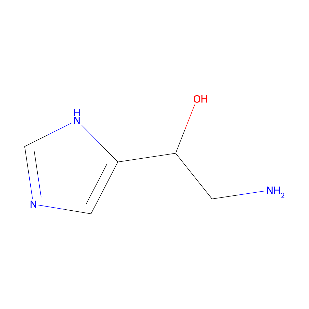 4(5)-(2-Amino-1-hydroxyethyl)imidazole molecular structure, CAS 119911-81-8