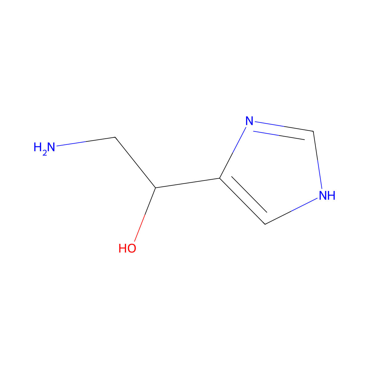 4(5)-(2-Amino-1-hydroxyethyl)imidazole molecular structure, CAS 119911-81-8