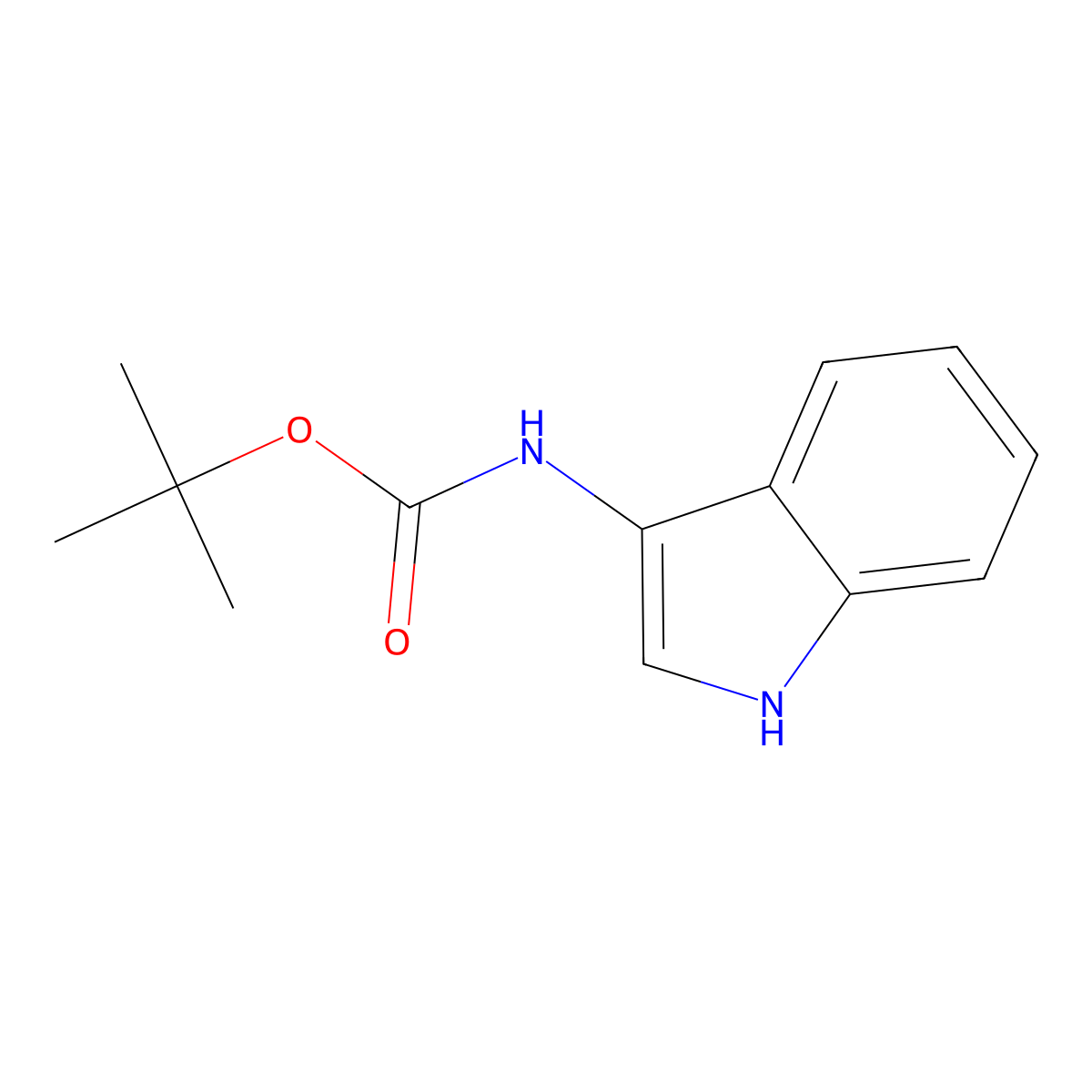 1,1-Dimethylethyl N-1H-indol-3-ylcarbamate molecular structure, CAS 1199215-71-8
