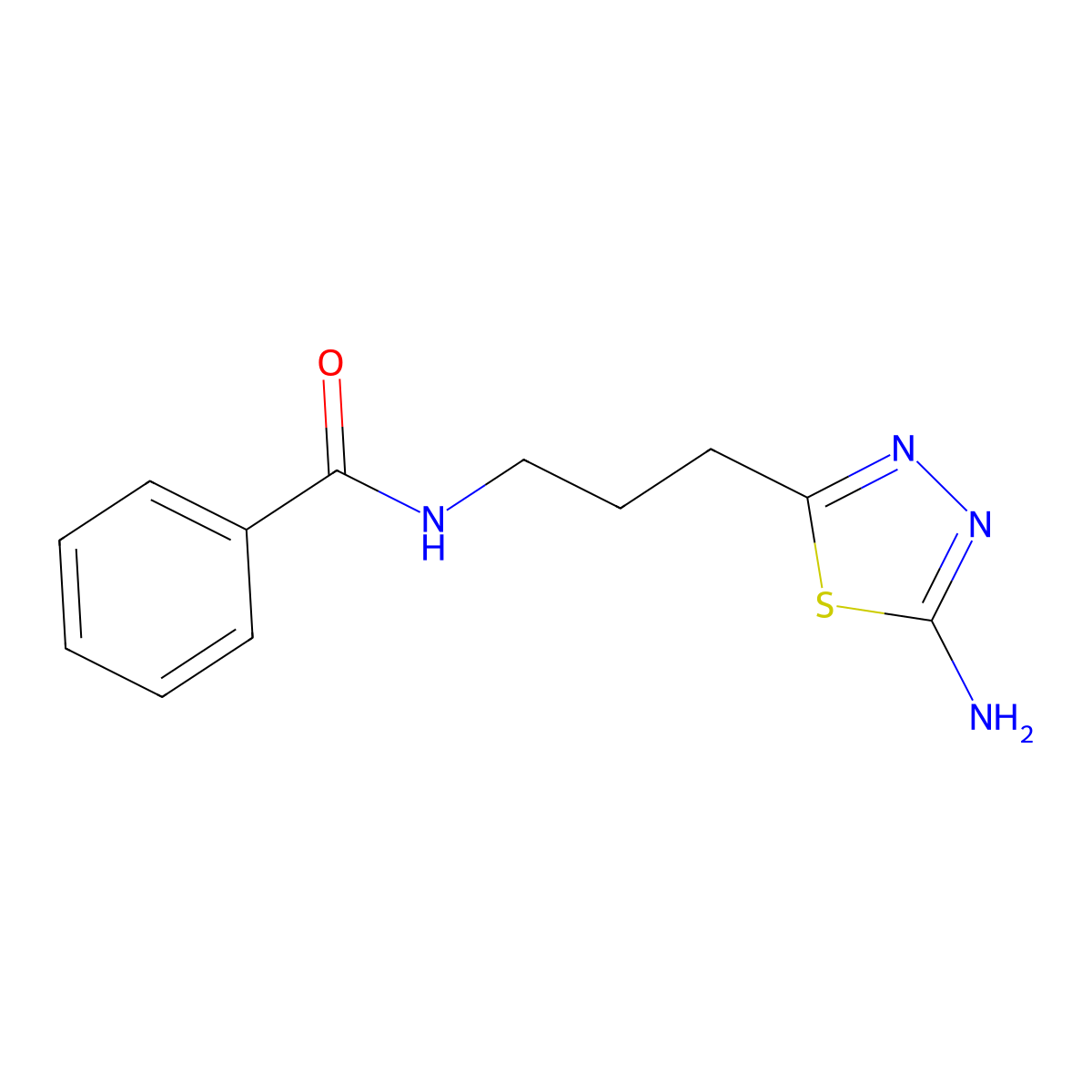 N-[3-(5-Amino-1,3,4-thiadiazol-2-YL)propyl]benzamide molecular structure, CAS 1199215-74-1