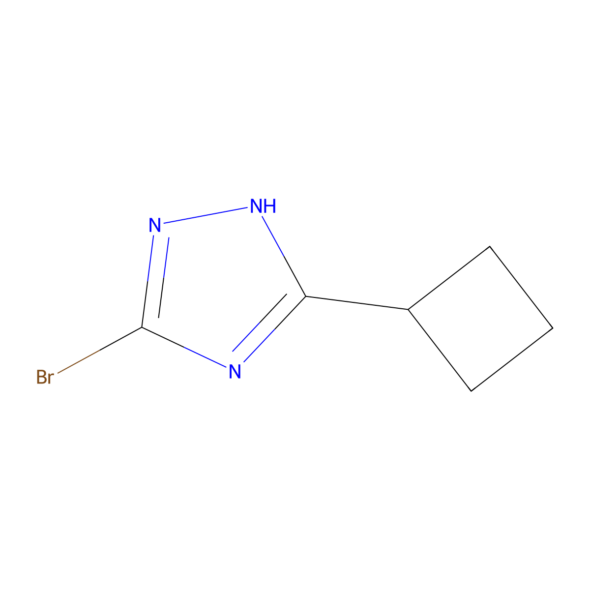 5-Bromo-3-cyclobutyl-1H-1,2,4-triazole molecular structure, CAS 1199215-81-0
