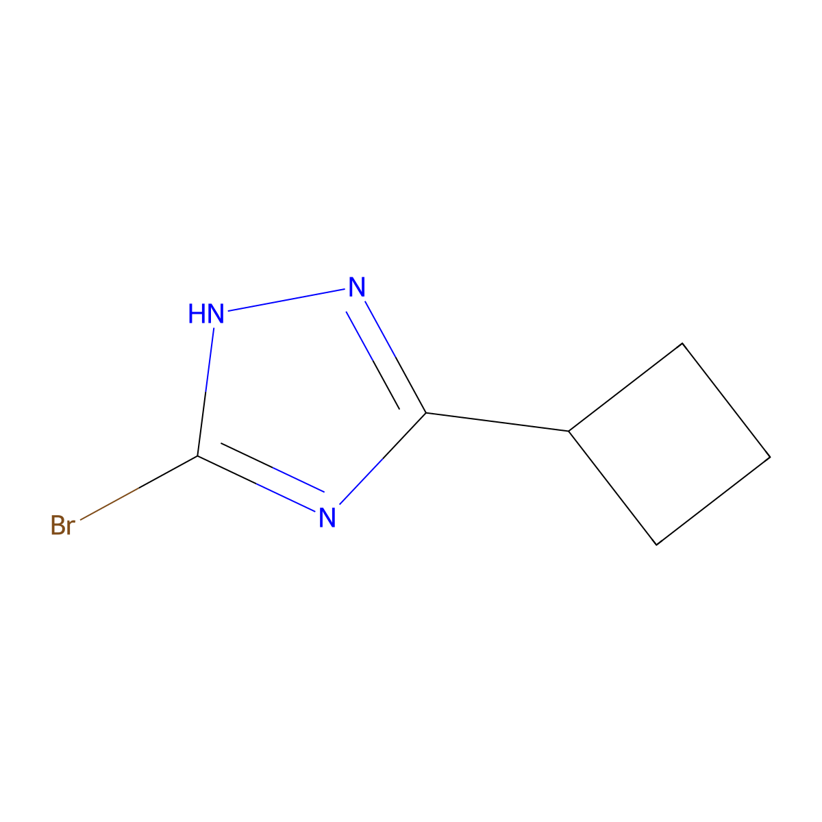 5-Bromo-3-cyclobutyl-1H-1,2,4-triazole molecular structure, CAS 1199215-81-0