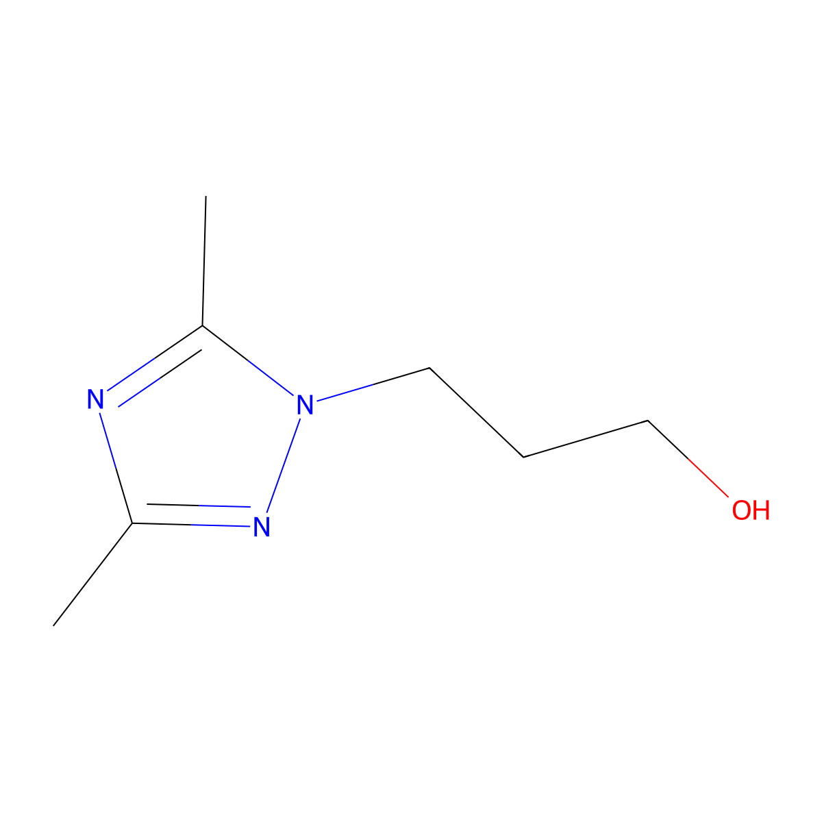 3-(3,5-dimethyl-1H-1,2,4-triazol-1-yl)propan-1-ol molecular structure, CAS 1199215-90-1