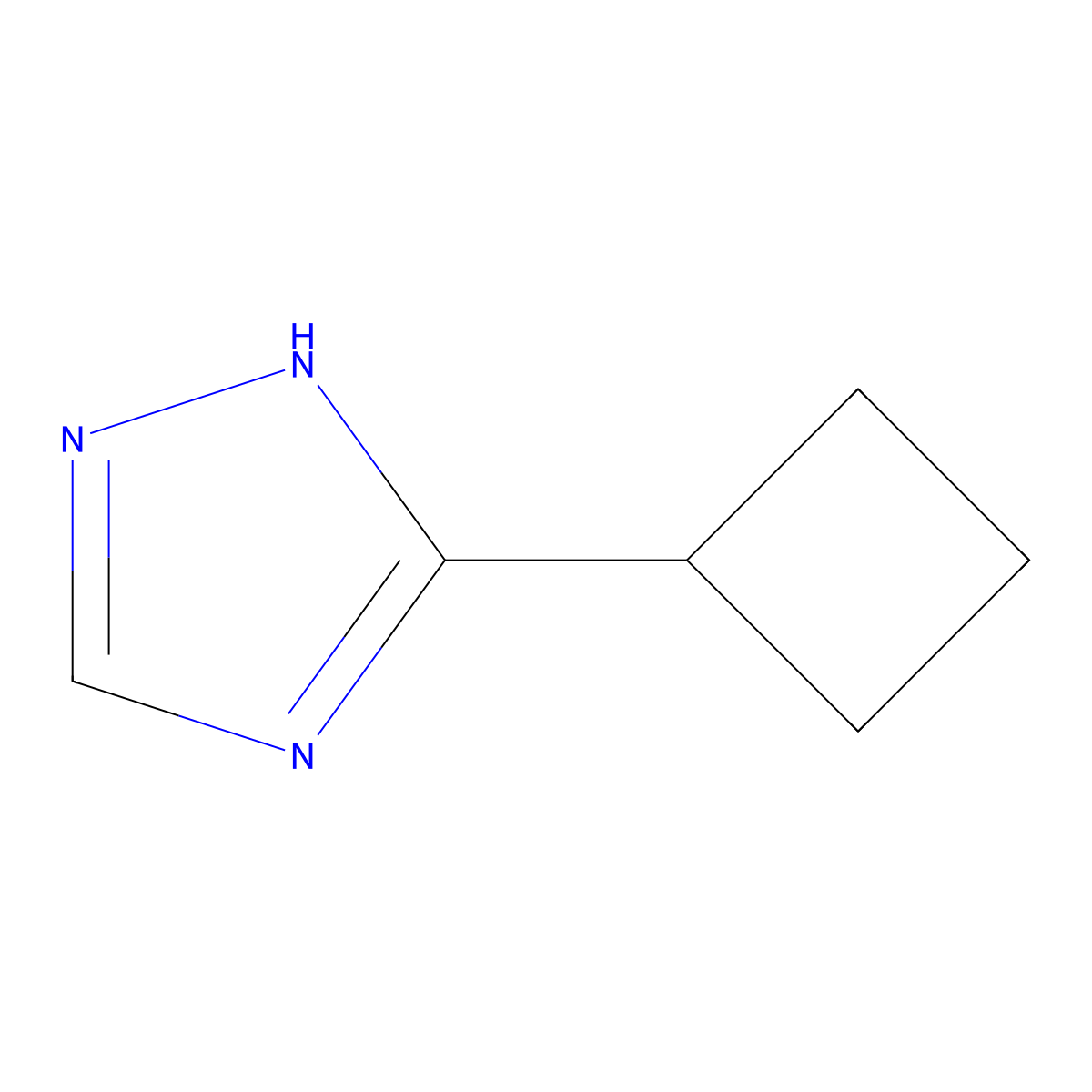 3-Cyclobutyl-1H-1,2,4-triazole molecular structure, CAS 1199215-93-4