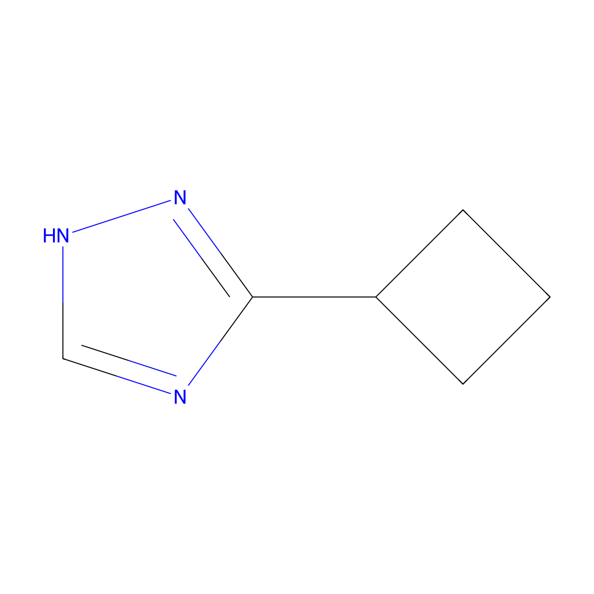 3-Cyclobutyl-1H-1,2,4-triazole molecular structure, CAS 1199215-93-4