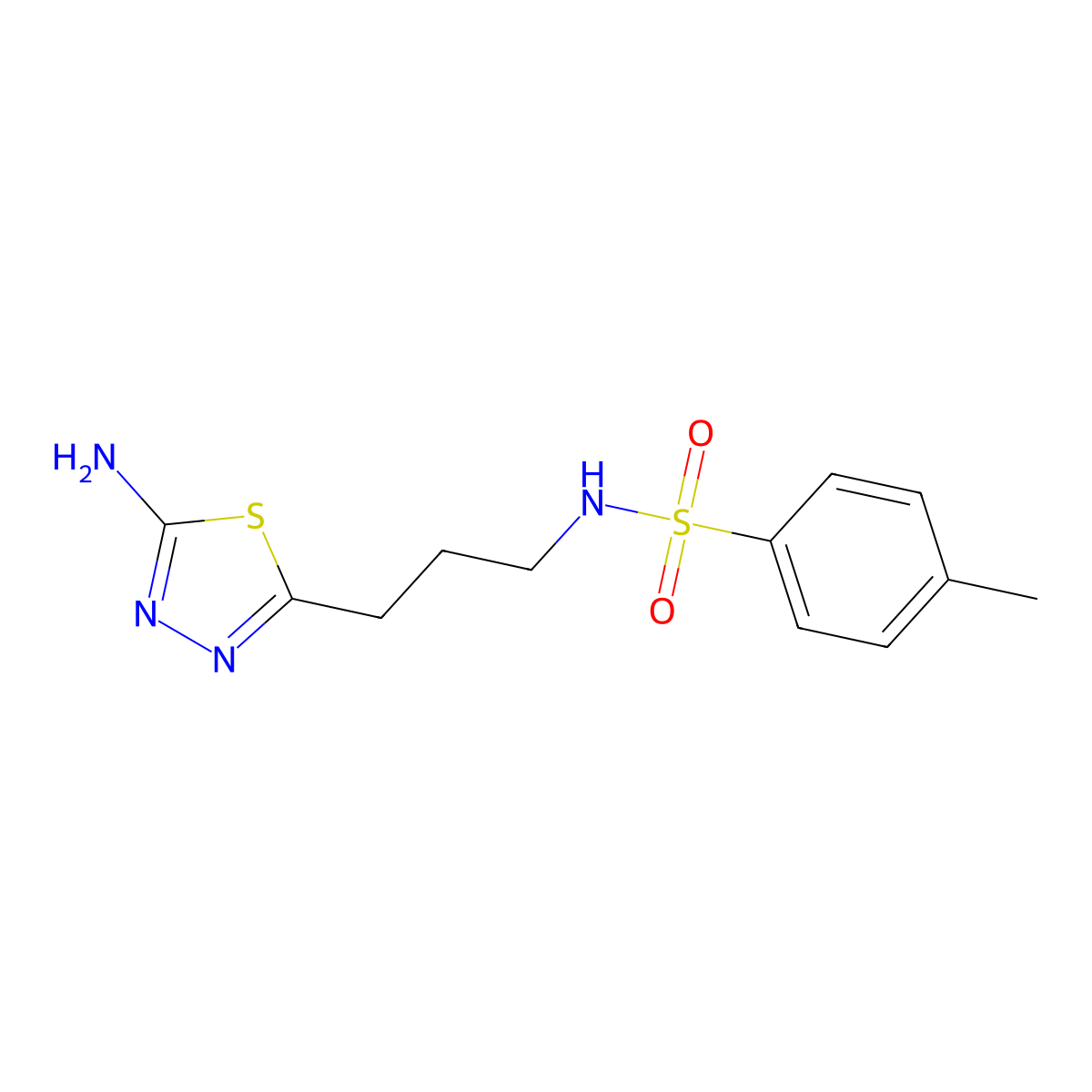 N-[3-(5-Amino-1,3,4-thiadiazol-2-YL)propyl]-4-methylbenzenesulfonamide molecular structure, CAS 1199216-00-6