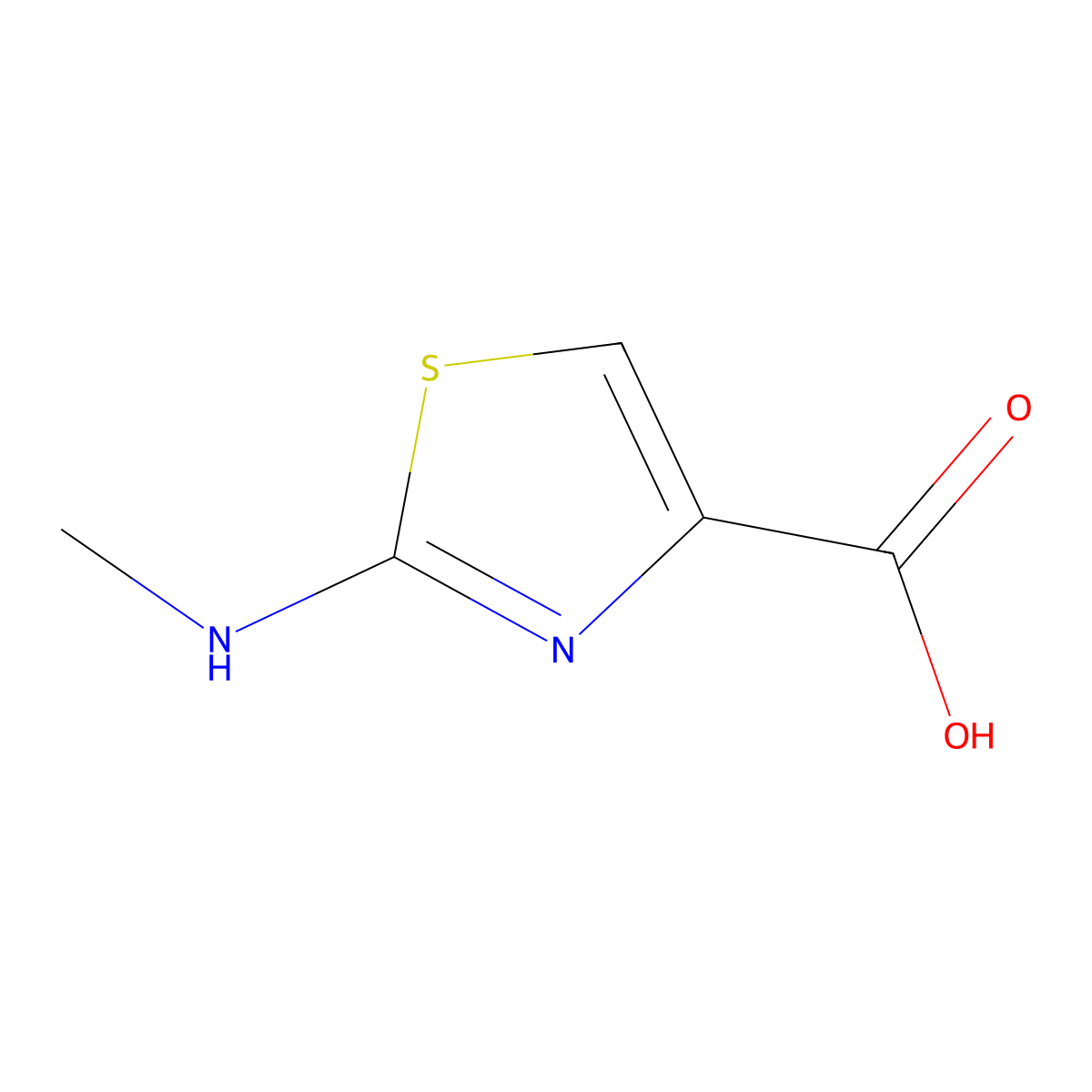 2-(Methylamino)-1,3-thiazole-4-carboxylic acid molecular structure, CAS 1199216-02-8