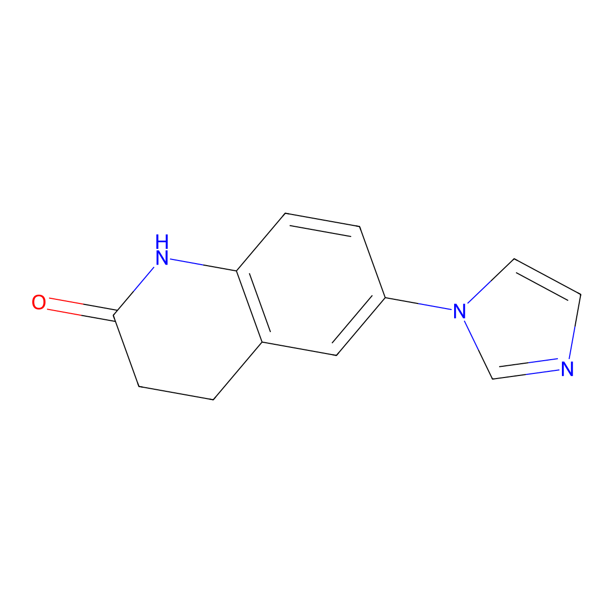 6-Imidazol-1-yl-3,4-dihydro-1H-quinolin-2-one molecular structure, CAS 119924-94-6