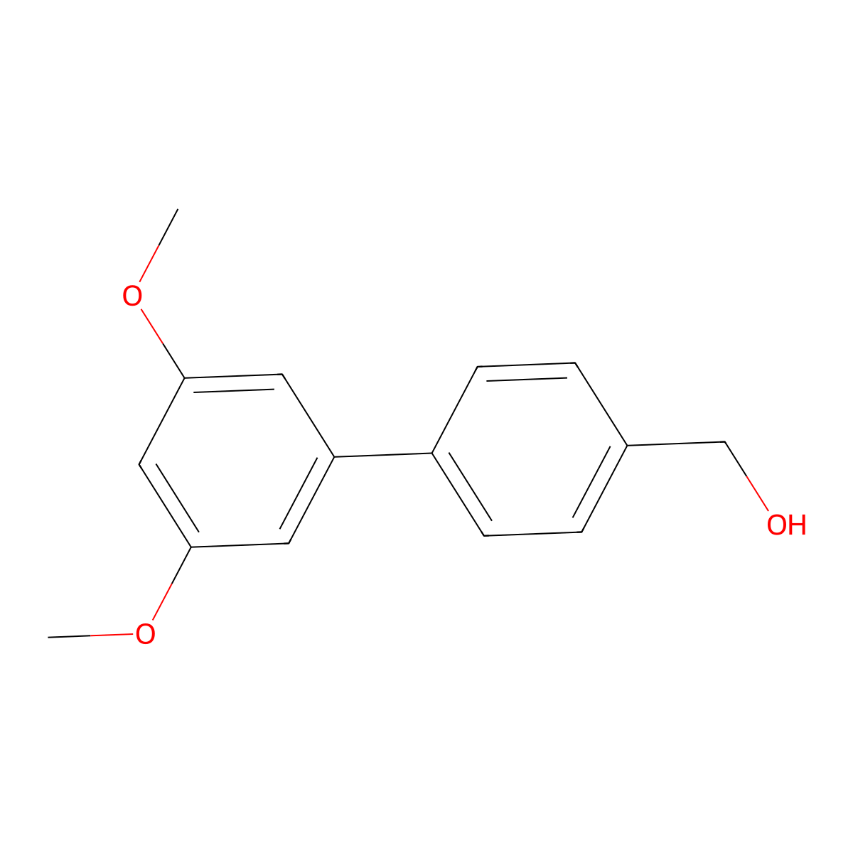 (3',5'-Dimethoxy-[1,1'-biphenyl]-4-yl)methanol molecular structure, CAS 1199257-84-5