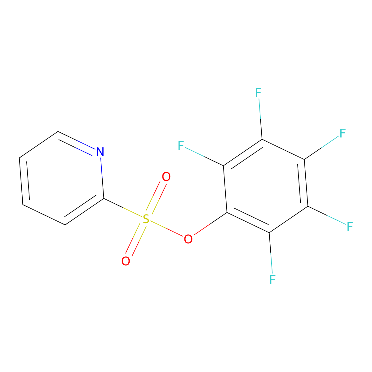 2,3,4,5,6-Pentafluorophenyl pyridine-2-sulfonate molecular structure, CAS 1199262-21-9
