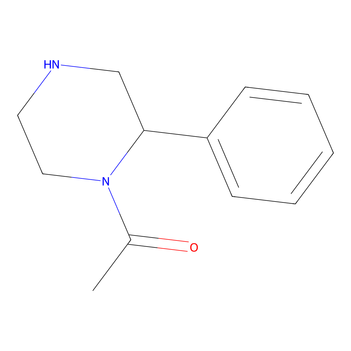 1-(2-Phenyl-1-piperazinyl)ethanone molecular structure, CAS 1199272-06-4