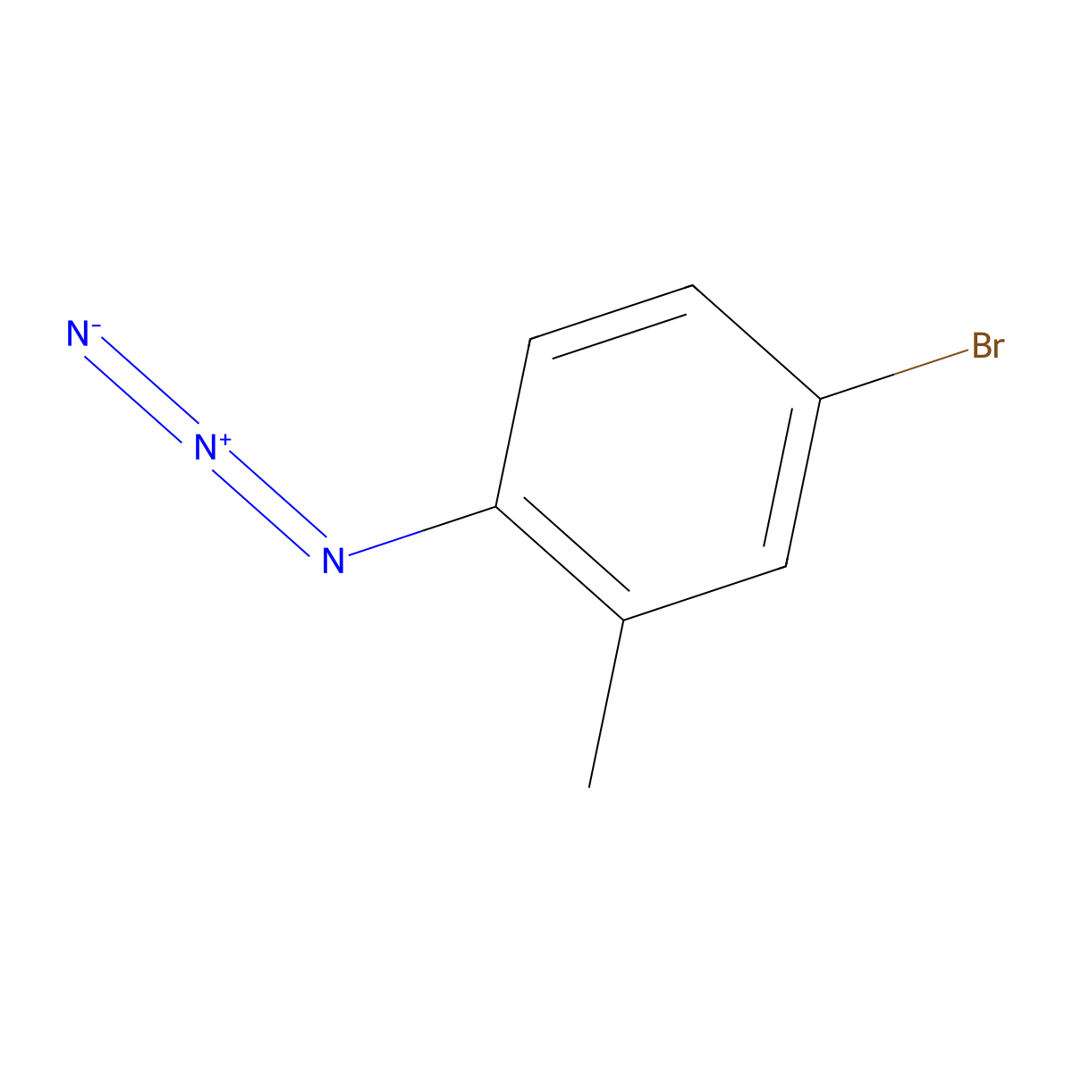 1-Azido-4-bromo-2-methylbenzene molecular structure, CAS 1199273-60-3