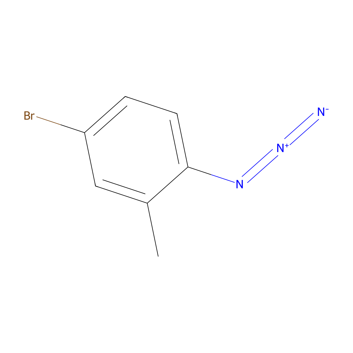1-Azido-4-bromo-2-methylbenzene molecular structure, CAS 1199273-60-3