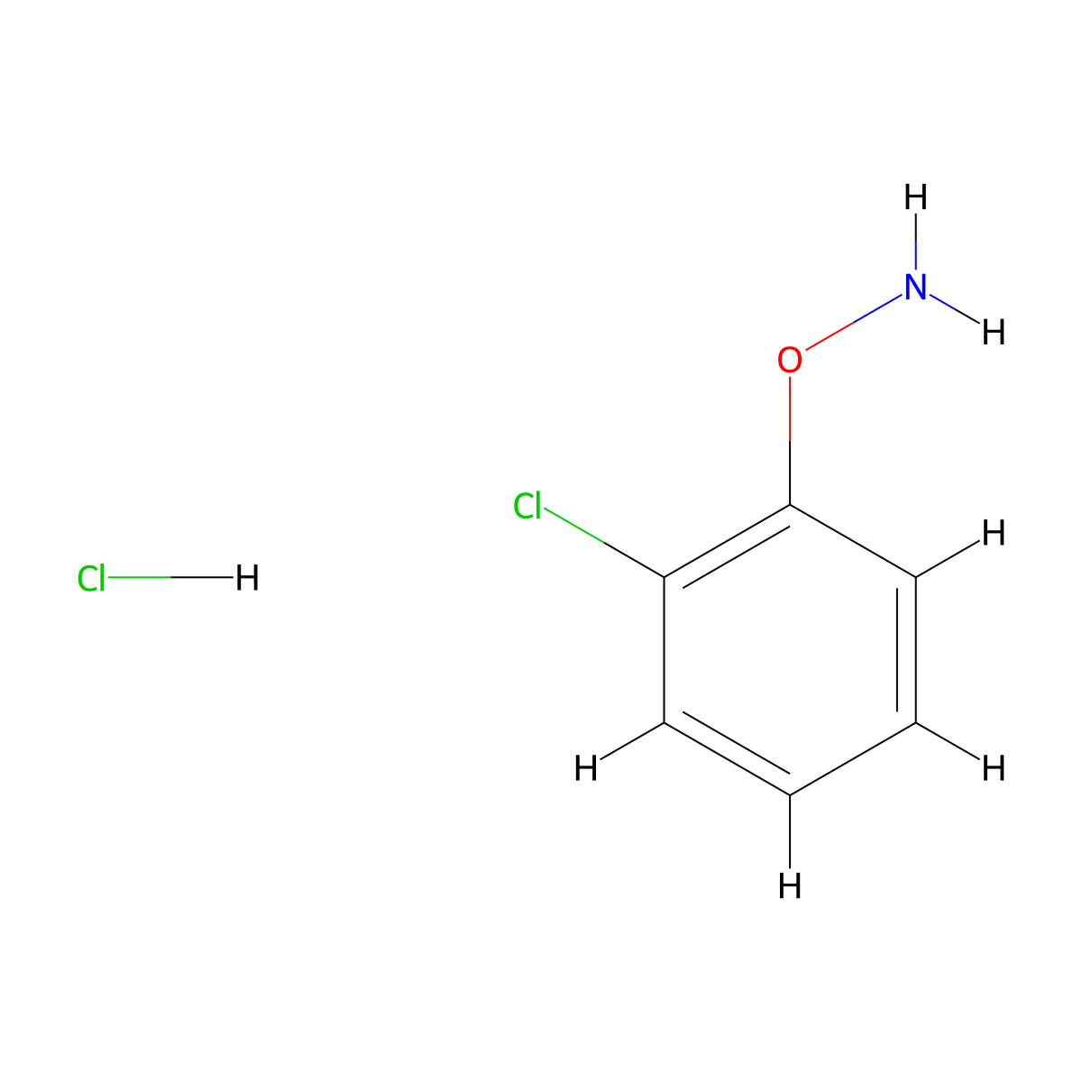 O-(2-chlorophenyl)hydroxylamine hydrochloride molecular structure, CAS 119930-74-4