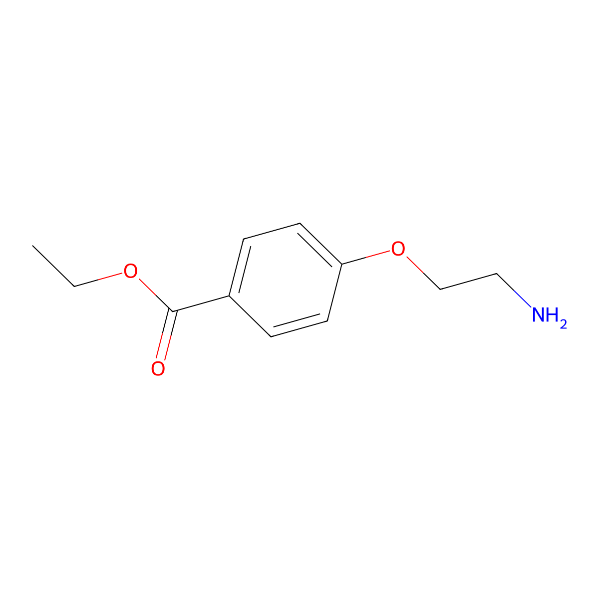 Ethyl 4-(2-aminoethoxy)benzoate molecular structure, CAS 119932-34-2