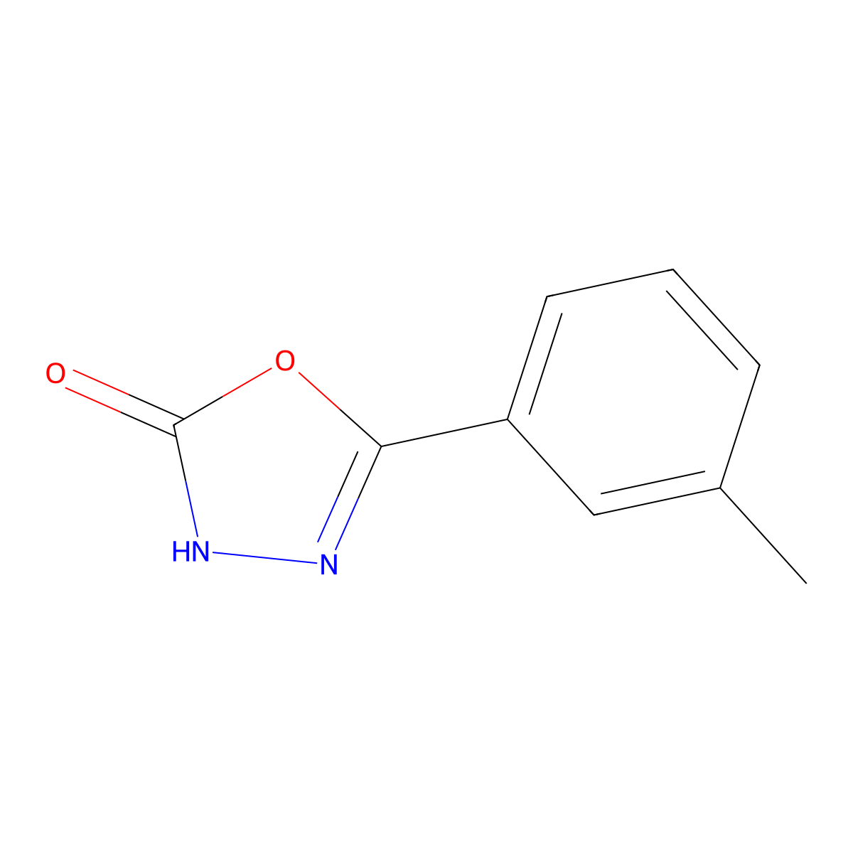 5-(3-Methylphenyl)-1,3,4-oxadiazol-2(3H)-one molecular structure, CAS 119933-33-4