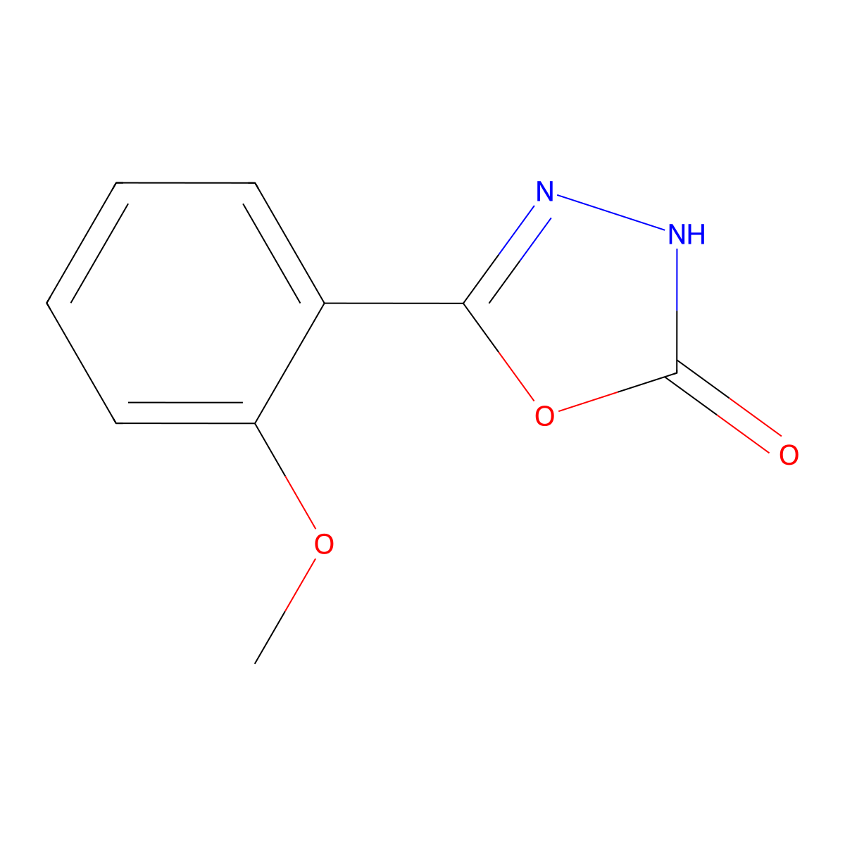 5-(2-Methoxyphenyl)-1,3,4-oxadiazol-2-ol molecular structure, CAS 119933-34-5