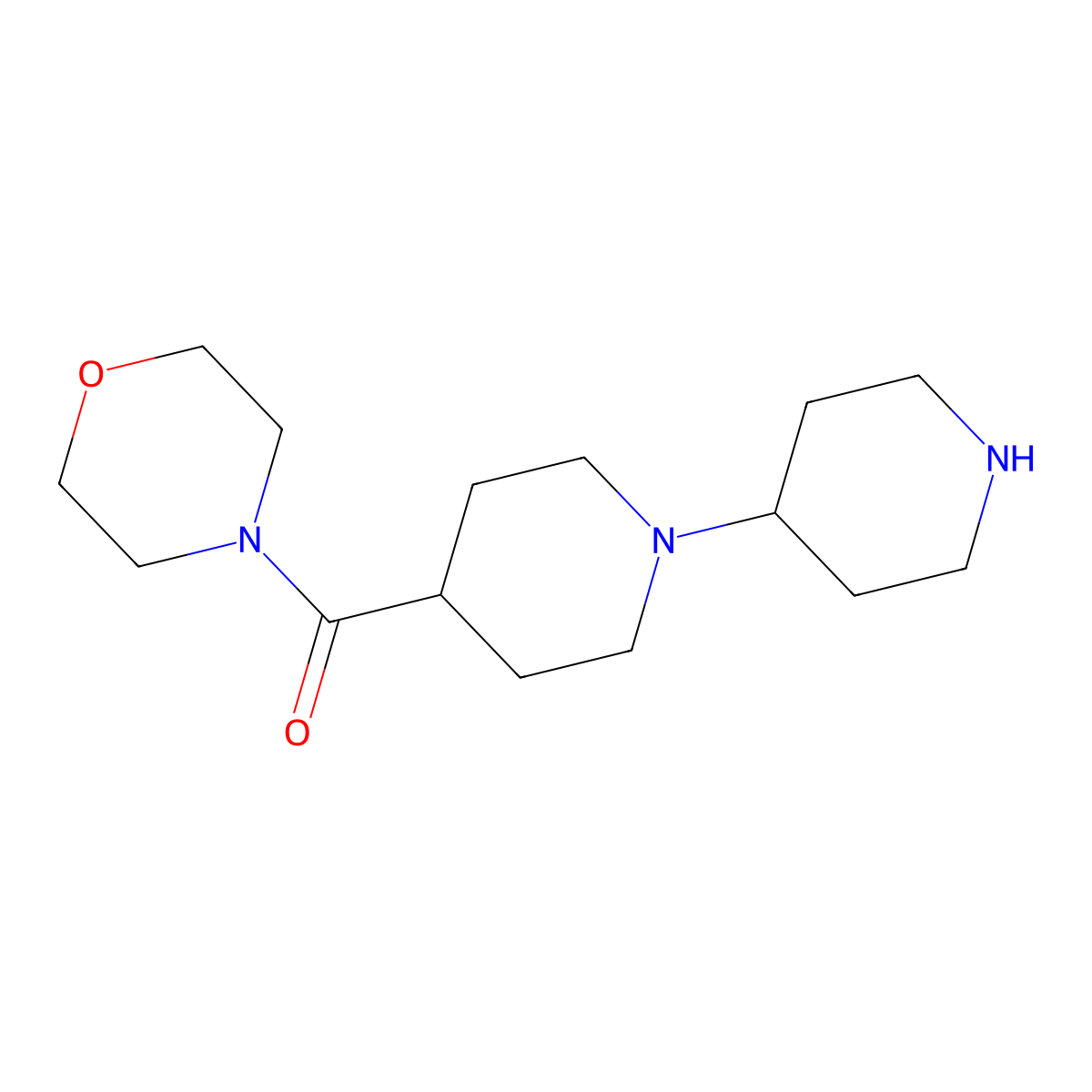 Morpholin-4-yl-(1-piperidin-4-ylpiperidin-4-yl)methanone molecular structure, CAS 1199365-84-8