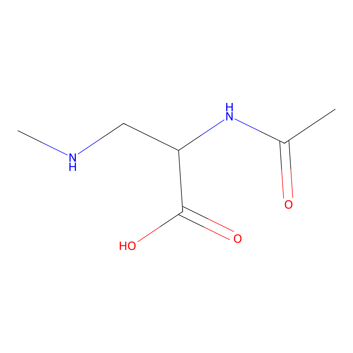 2-Acetamido-3-(methylamino)propanoic acid molecular structure, CAS 119945-11-8
