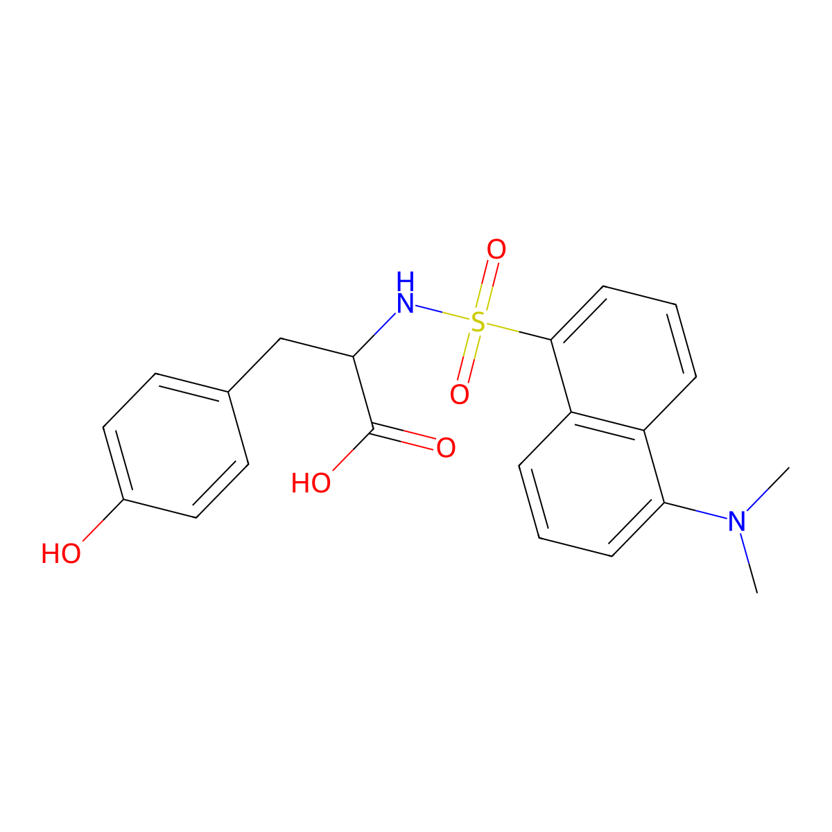 Dansyl-L-tyrosine molecular structure, CAS 119945-56-1