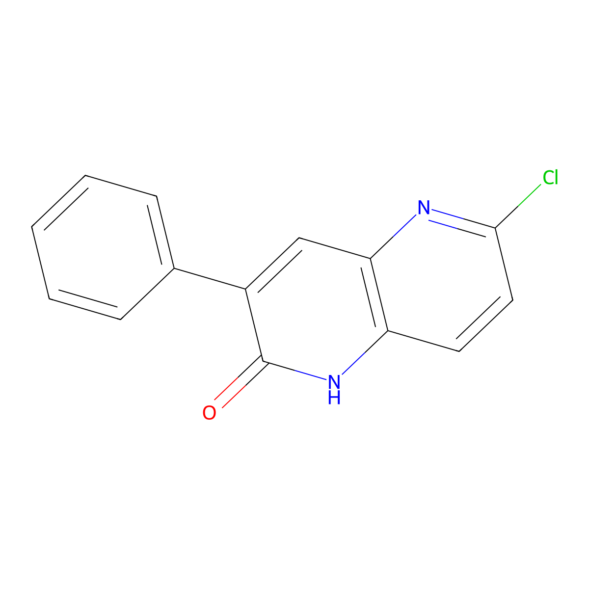 6-Chloro-3-phenyl-1,5-naphthyridin-2(1H)-one molecular structure, CAS 1199556-78-9