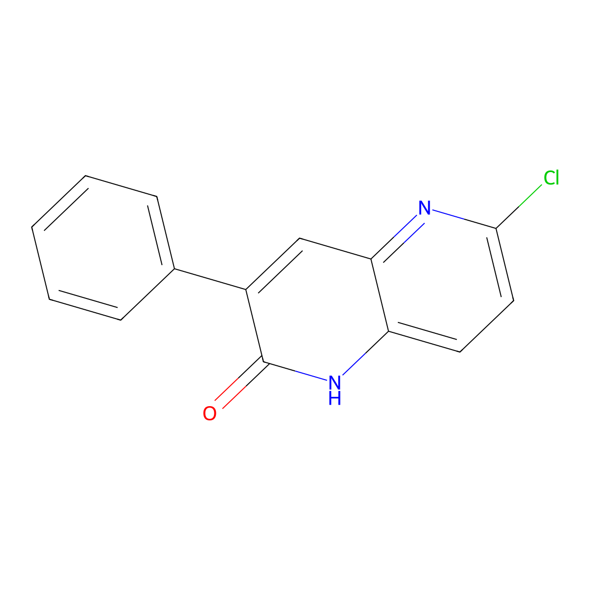 6-Chloro-3-phenyl-1,5-naphthyridin-2(1H)-one molecular structure, CAS 1199556-78-9