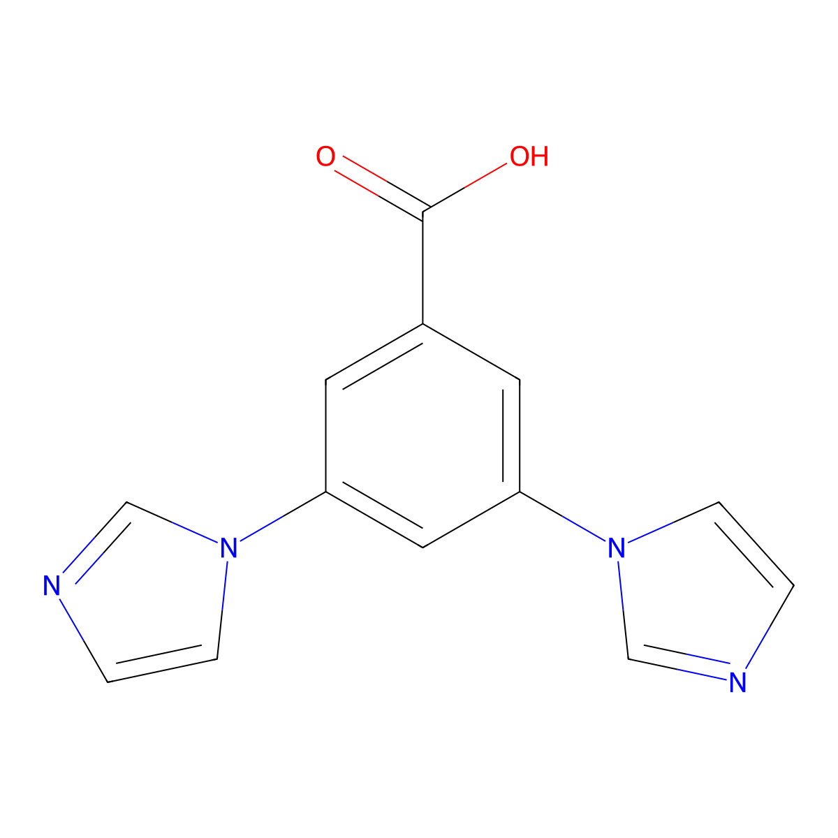 3,5-Di(1H-imidazol-1-yl)benzoic acid molecular structure, CAS 1199574-21-4