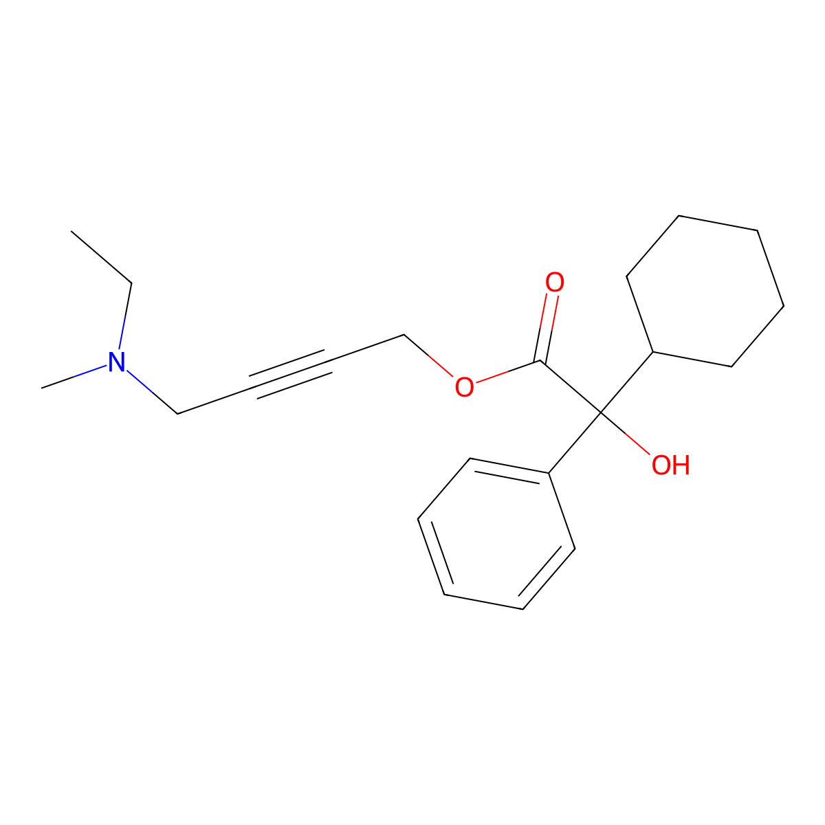 N-Desethyl-N-methyl oxybutynin molecular structure, CAS 1199574-70-3